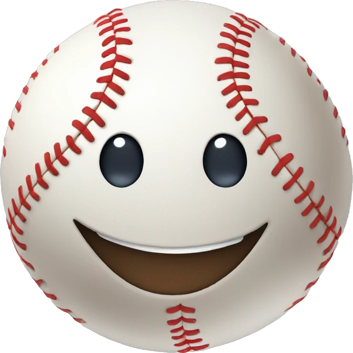 Smiling Baseball Ball emoji
