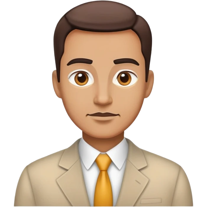 Charismatic leader with vision, standing tall and inspiring emoji