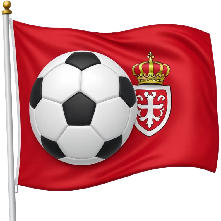 Royal antwerp fc flage whit read and a football emoji
