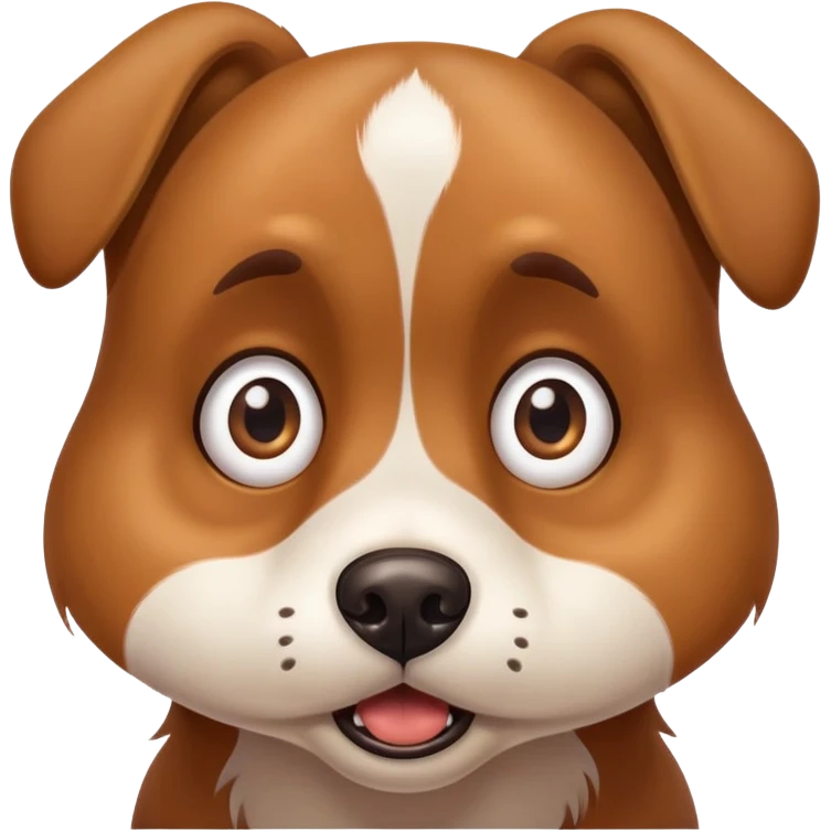 a shocked dog emoji