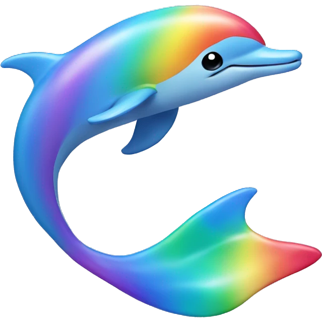 rainbow dolphin emoji