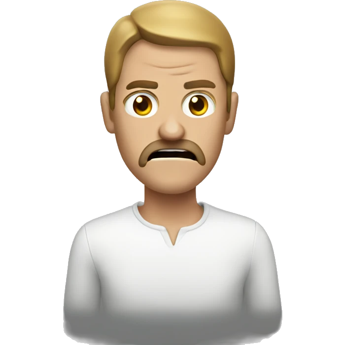 Man disturbed  emoji
