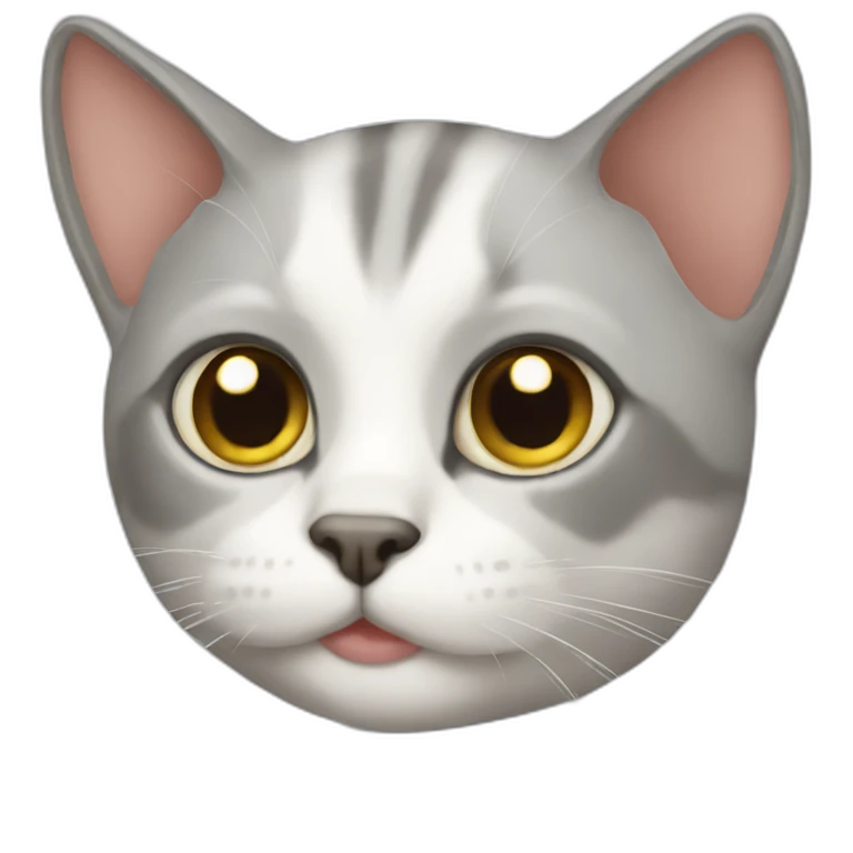 Shaved cat emoji