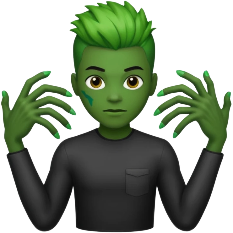 black mutant hairdresser emoji