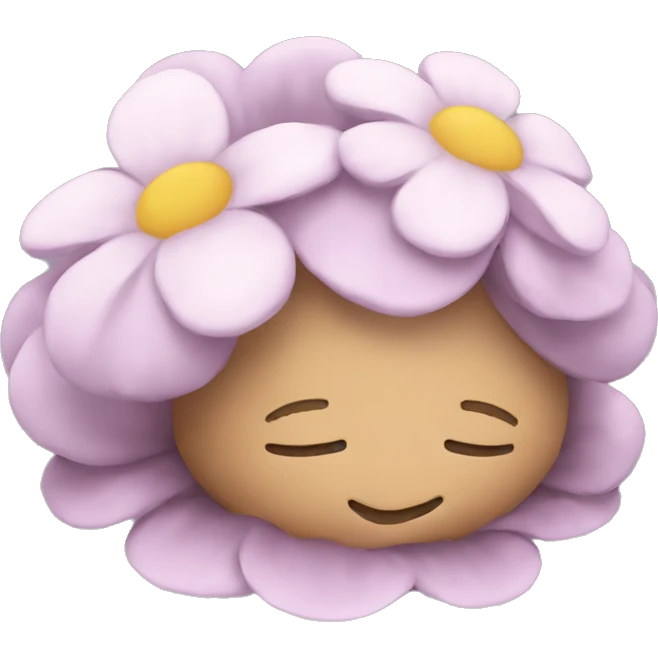 Sleeping flower emoji