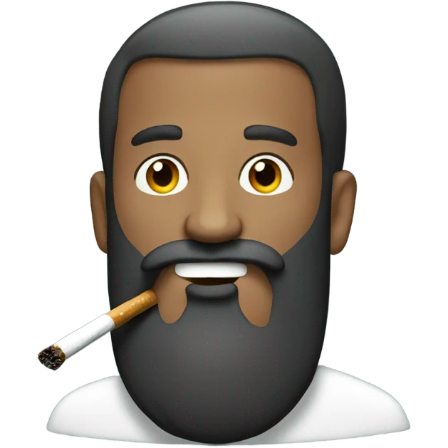 Man beard smoking  emoji