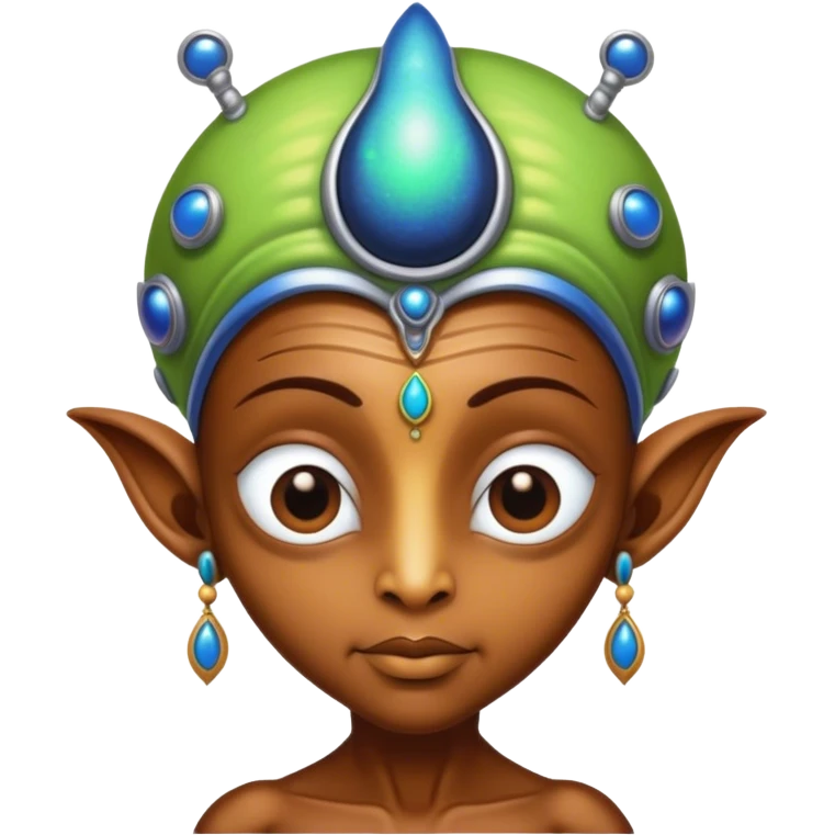 Alien from space look like Krishna emoji