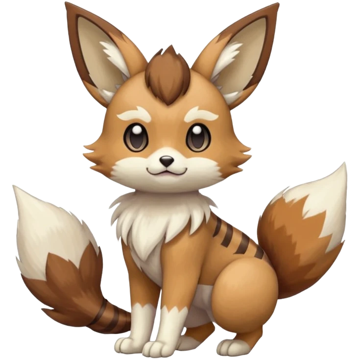 Meloetta-Eevee-Bobcat-Furret-Pokémon-Fakémon-fusion-creature emoji