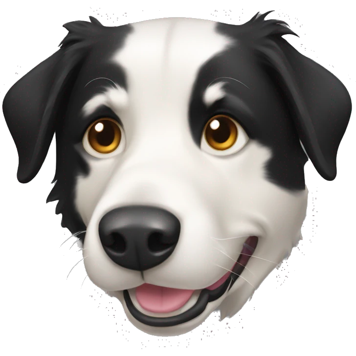 All black lab border collie dog emoji