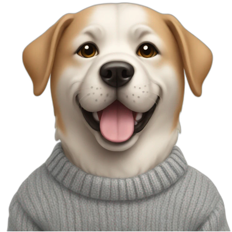 Dog in sweater emoji