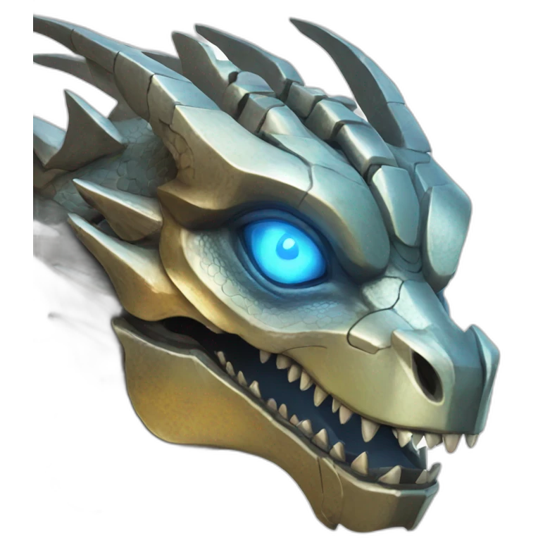 Cyborg dragon emoji