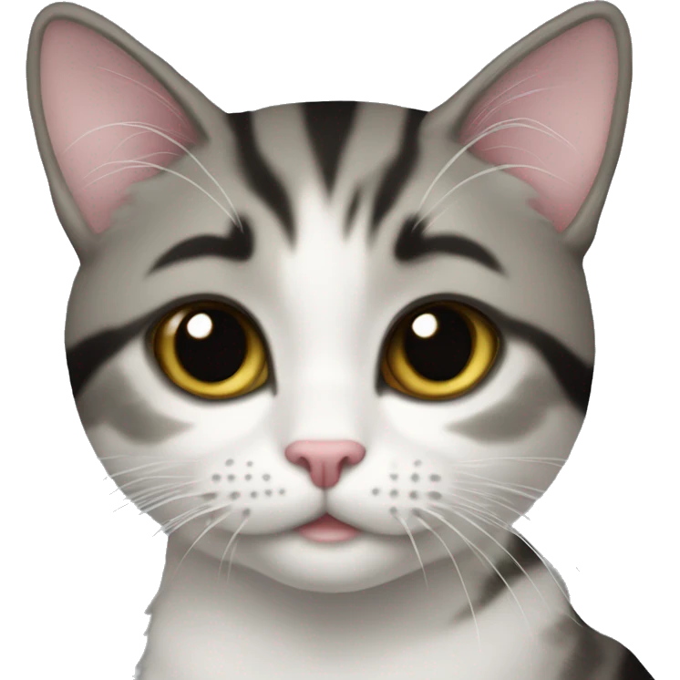 Кошка трехцветный с рыжим, белым и черным emoji