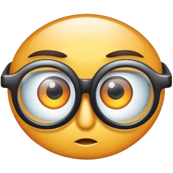 eye with glasses, vision symbolism emoji