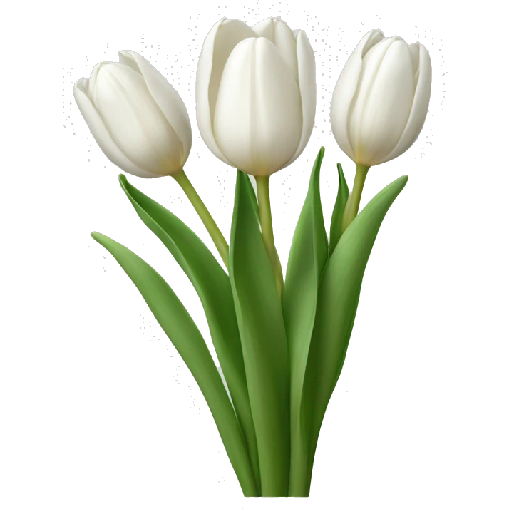 white tulip bouquet  emoji