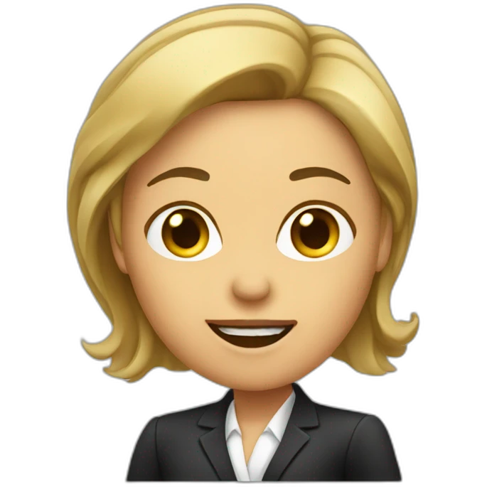 female attorney pointing finger emoji