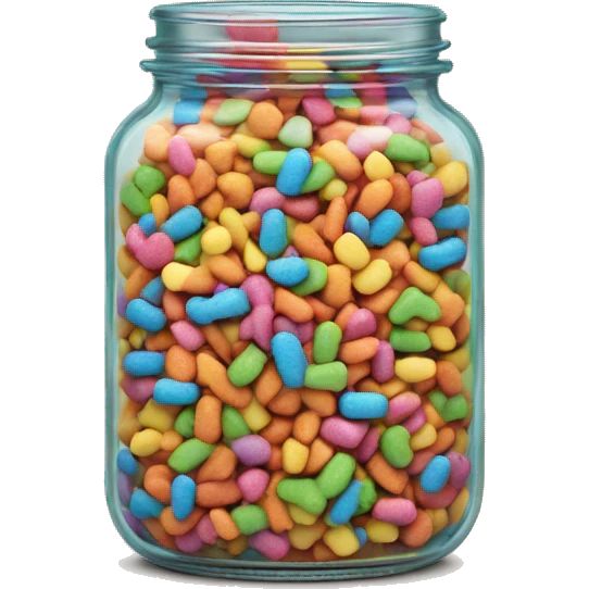 Rainbow Sprinkles in a jar emoji