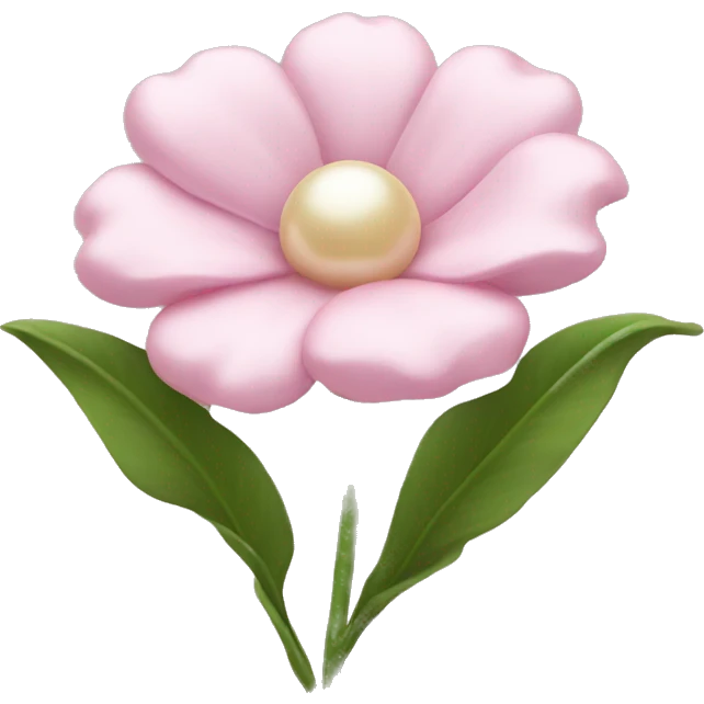 Pearl light pink flower emoji