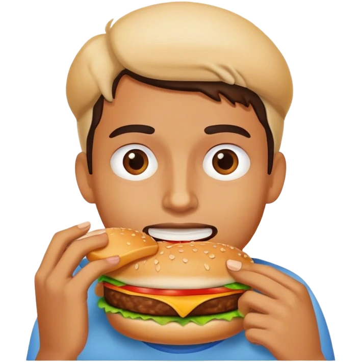 Human eating a Hamburger  emoji