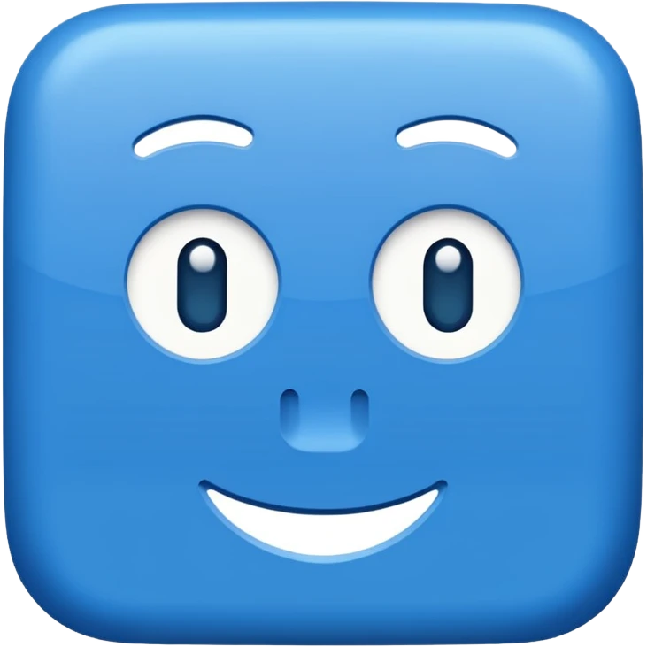 blue square with white letters "HIS" inside emoji