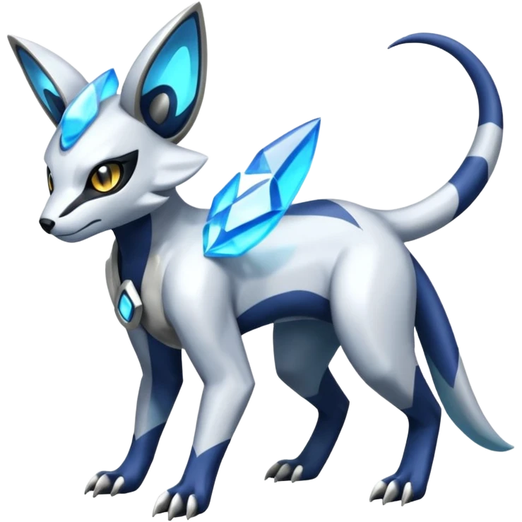 Futuristic Genet-Absol-Dialga-Zeraora-Primagen-fusion-creature  emoji