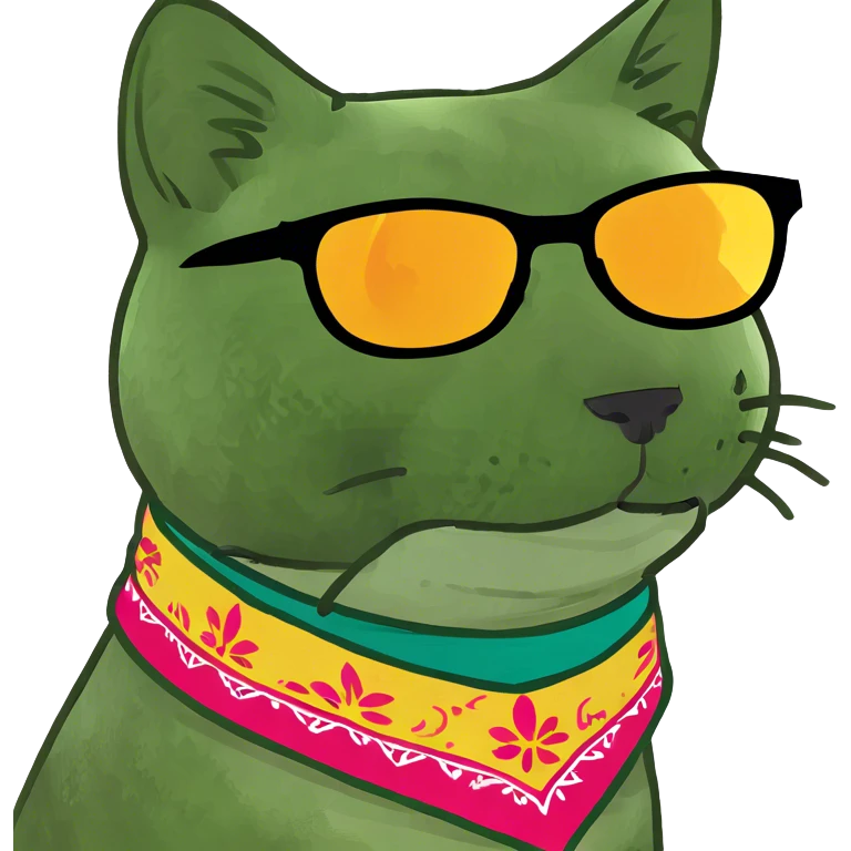Cat with sunglasses emoji