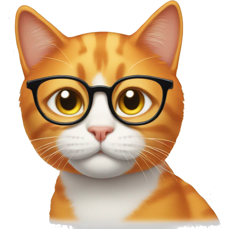 A orange cat with spectacles  emoji