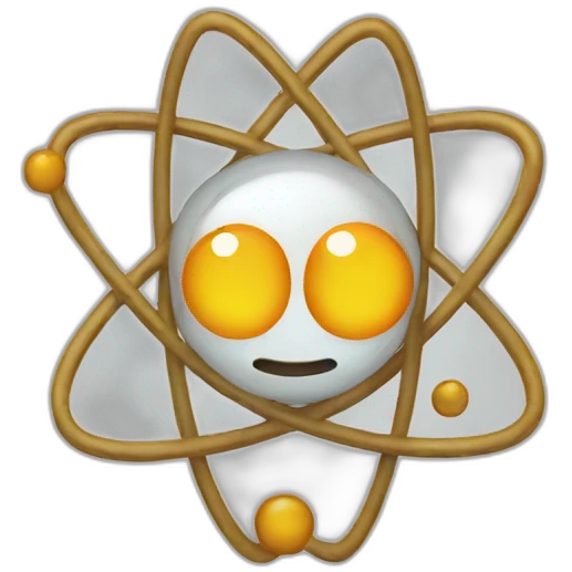 Science, atom, symbol, emoji