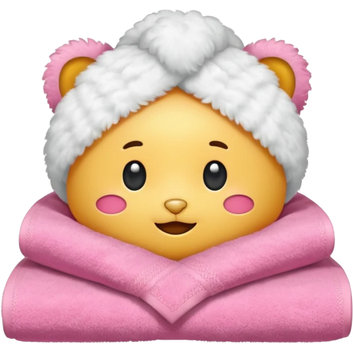 Toalha rosa emoji