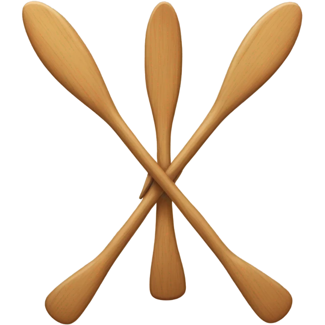 One canoe paddle with multiple helping hands reaching toward i emoji