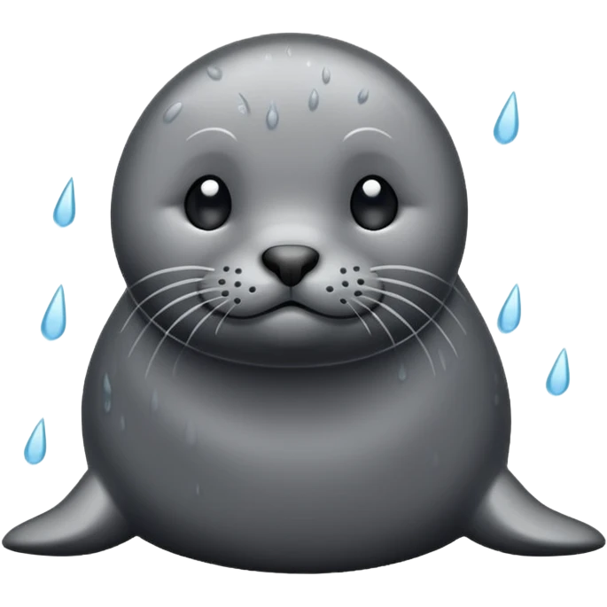 Seal in the rain emoji