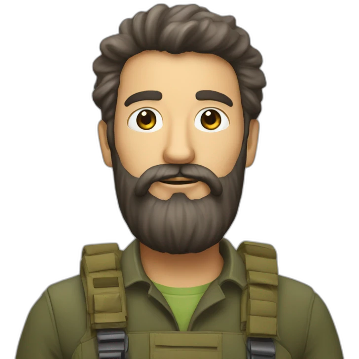 Un barbu avec une bombe emoji