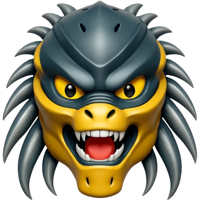 smiling predator from movie predator emoji
