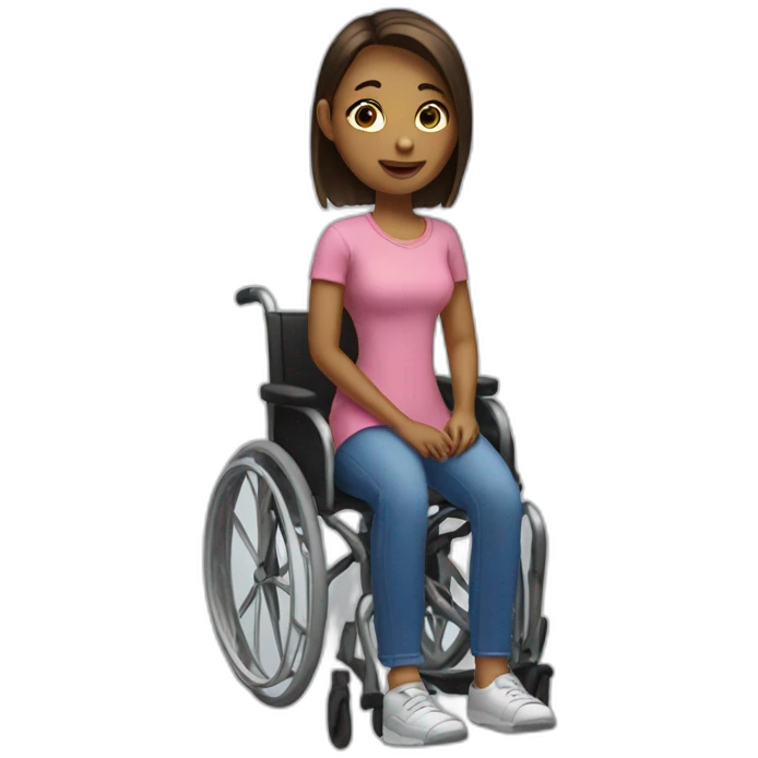 Girl without legs in a wheelchair emoji