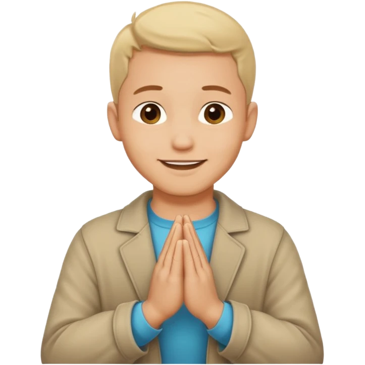 🧔🏻🙏🏻 😃 emoji