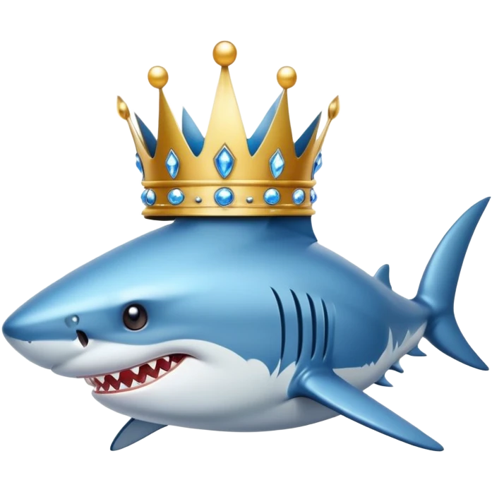 Shark with crown emoji