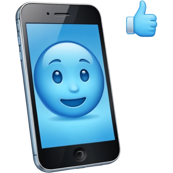 phone emoji in sky blue color emoji