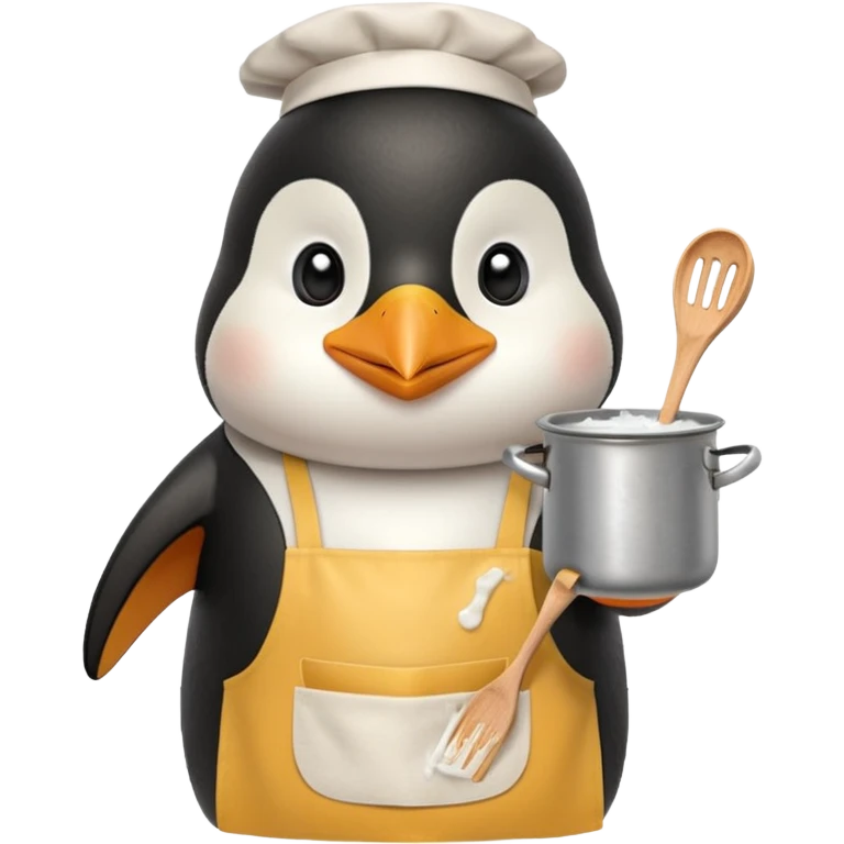 Penguin cooking Pasta  emoji