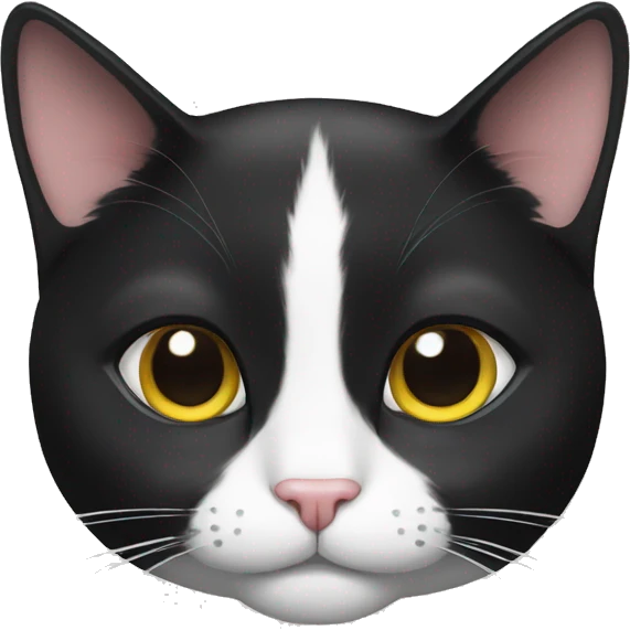 tuxedo cat staring at you emoji