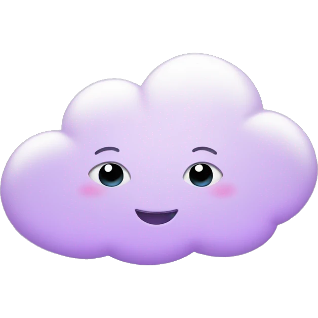 dream cloud with a light Purple Heart in it  emoji