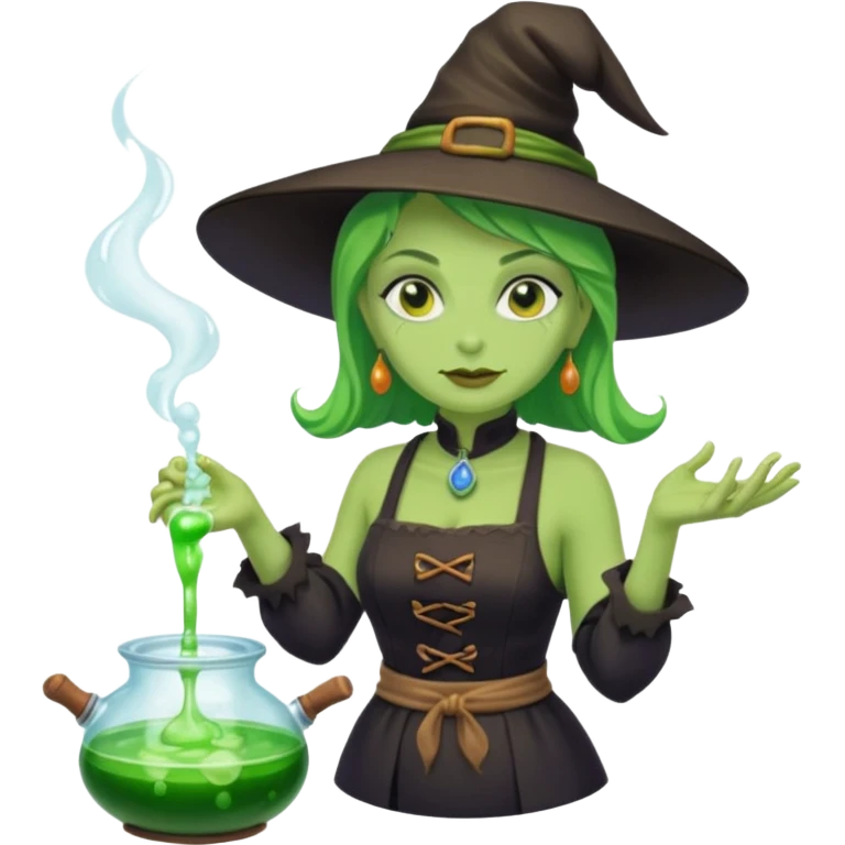 green witch cooking potion emoji
