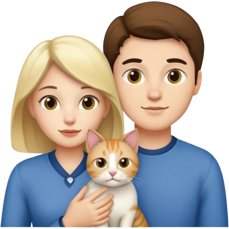 Annamagician couple and their pet cat emoji