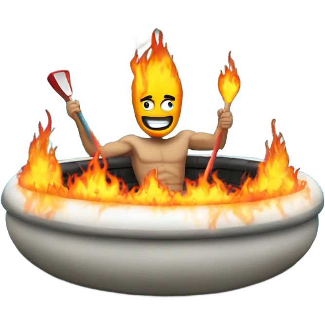 Flaming pool skimmer emoji