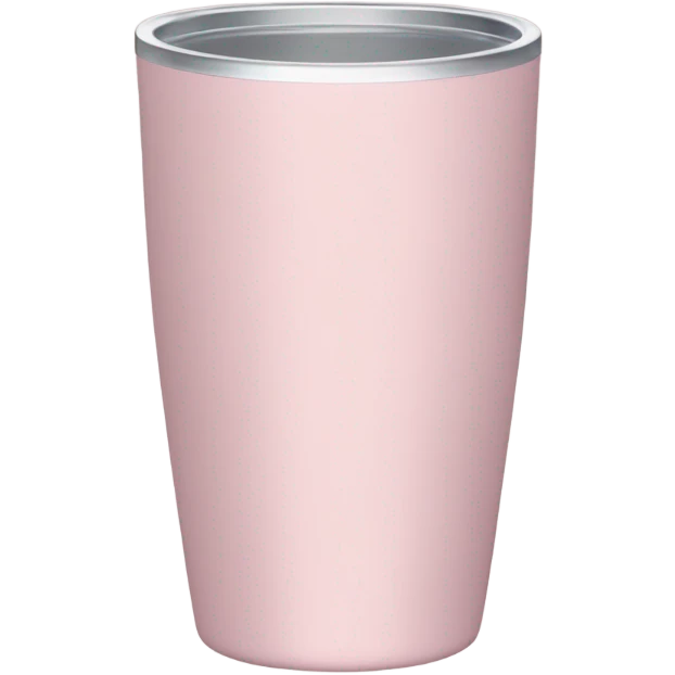 Light pink tumbler without face emoji