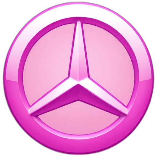 Mercedes logo pink emoji