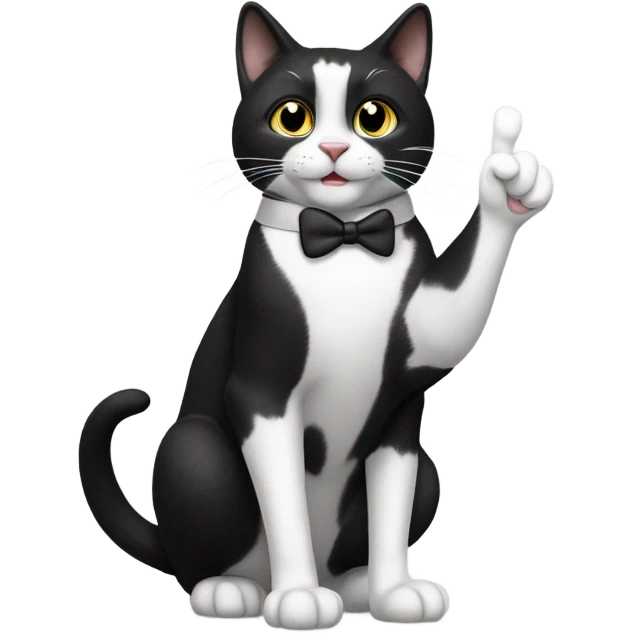 Tuxedo cat thumbs up  emoji