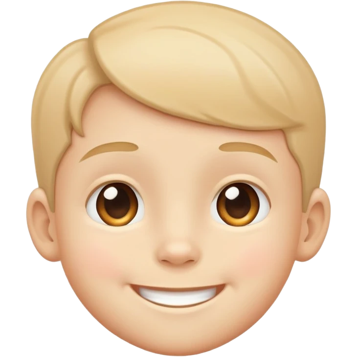 smiling child's head, simple and friendly emoji