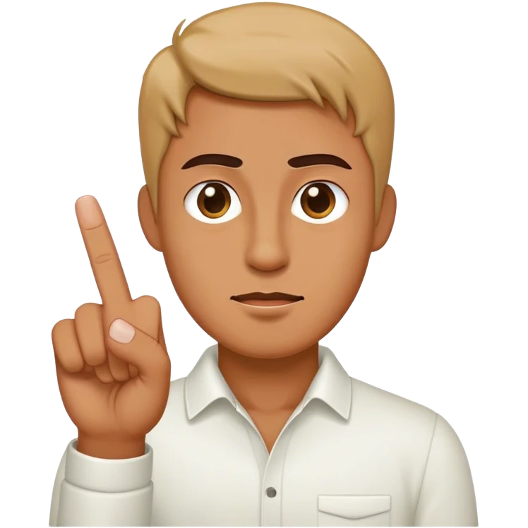 guy sticking middle finger emoji