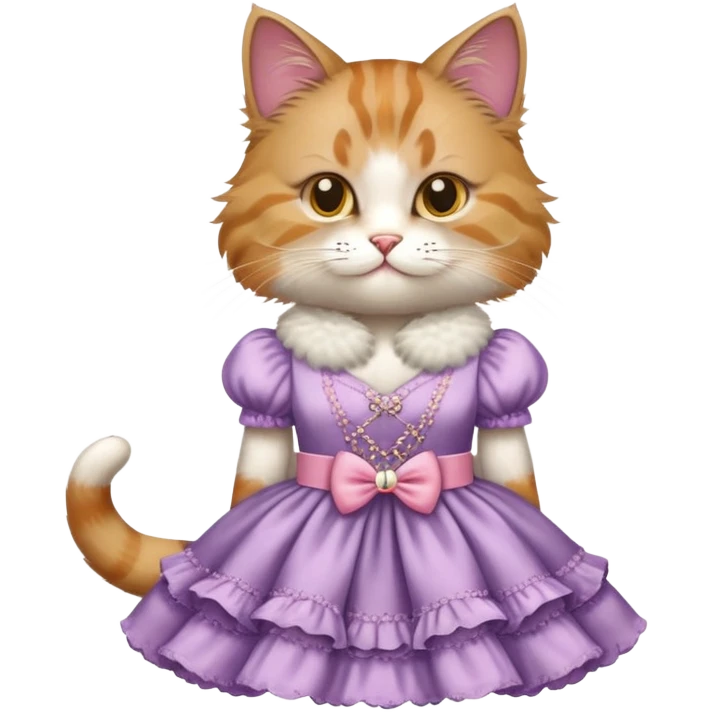 Cats with dress emoji