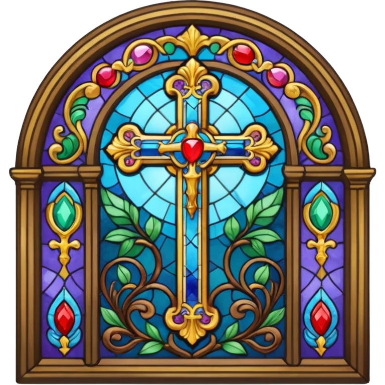 Bible stained glass emoji