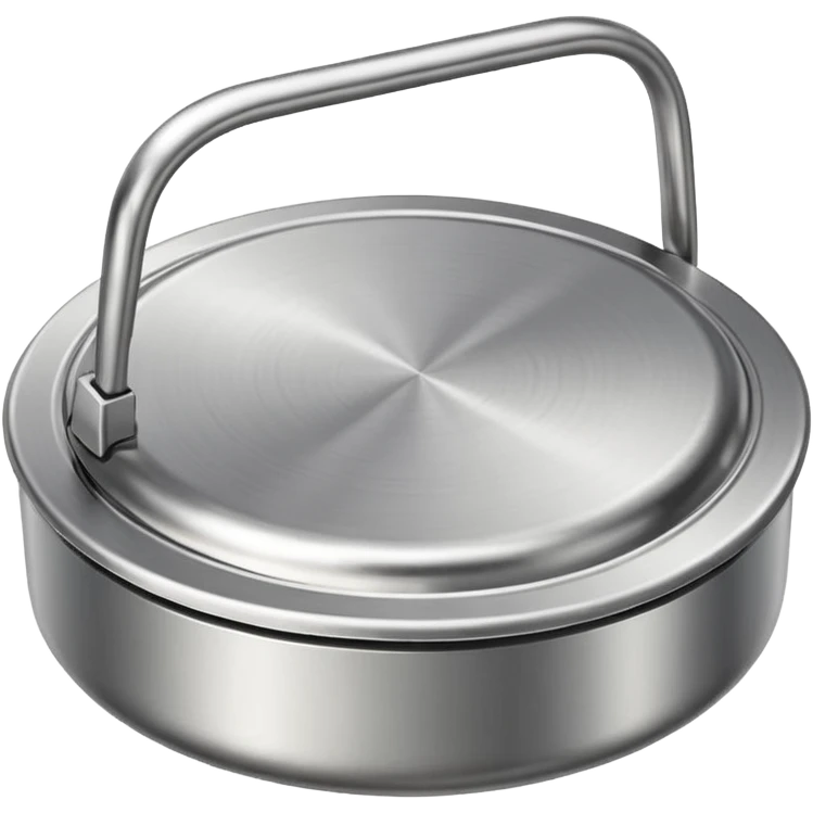 stainless steel lid with handle emoji
